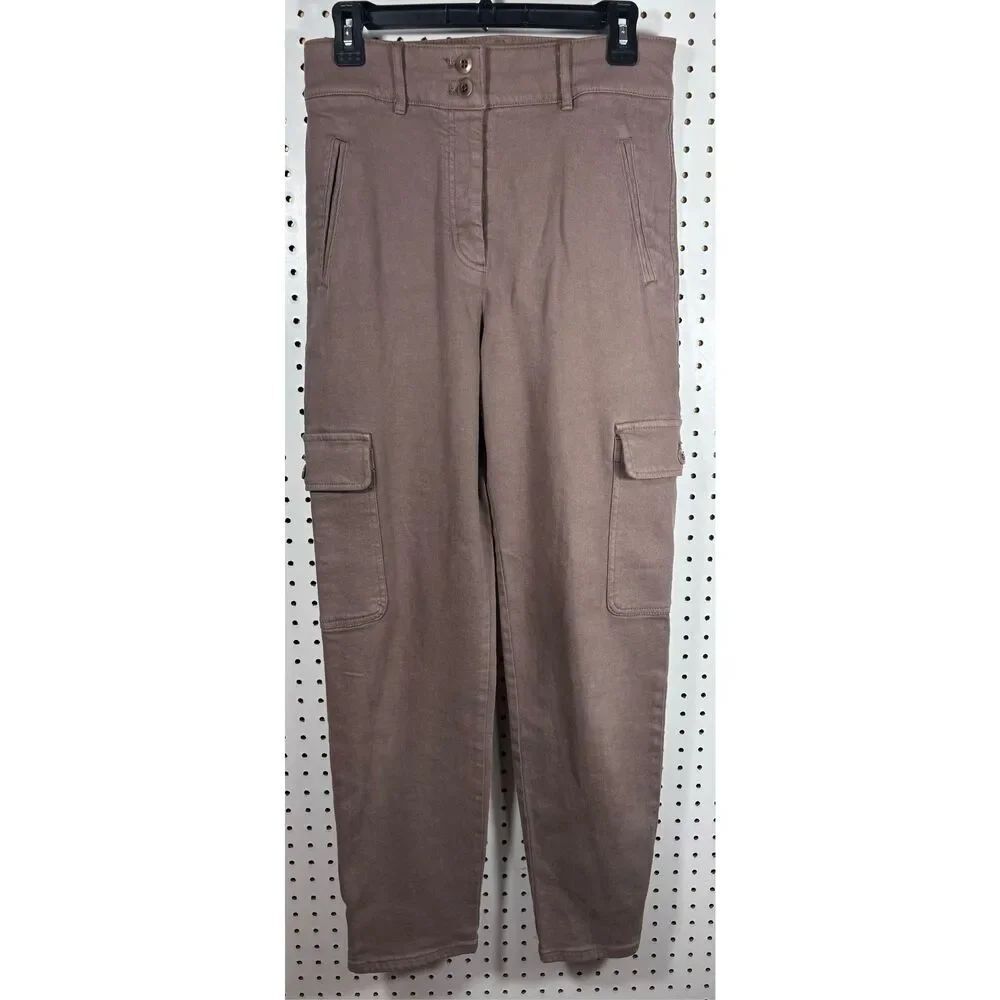 Aritzia Wilfred Free Modern Cargo Pants Garment Dyed Deep Taupe  size 6